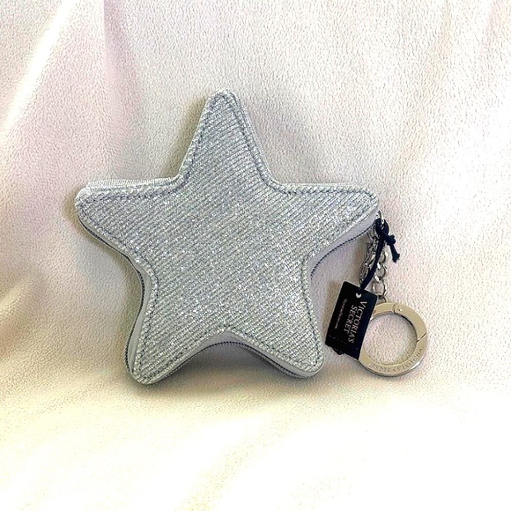 VICTORIA'S SECRET | Silver Star ⭐️ Keychain Bag 🎒👜 Pouch